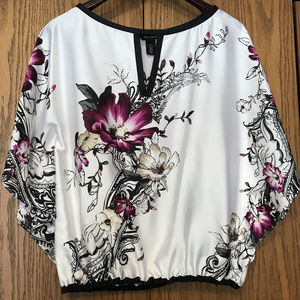 White House Black Market Floral Blouse